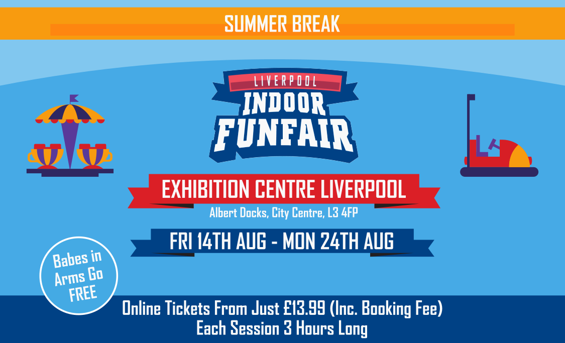 Liverpool Indoor Funfair Summer at Exhibition Centre Liverpool